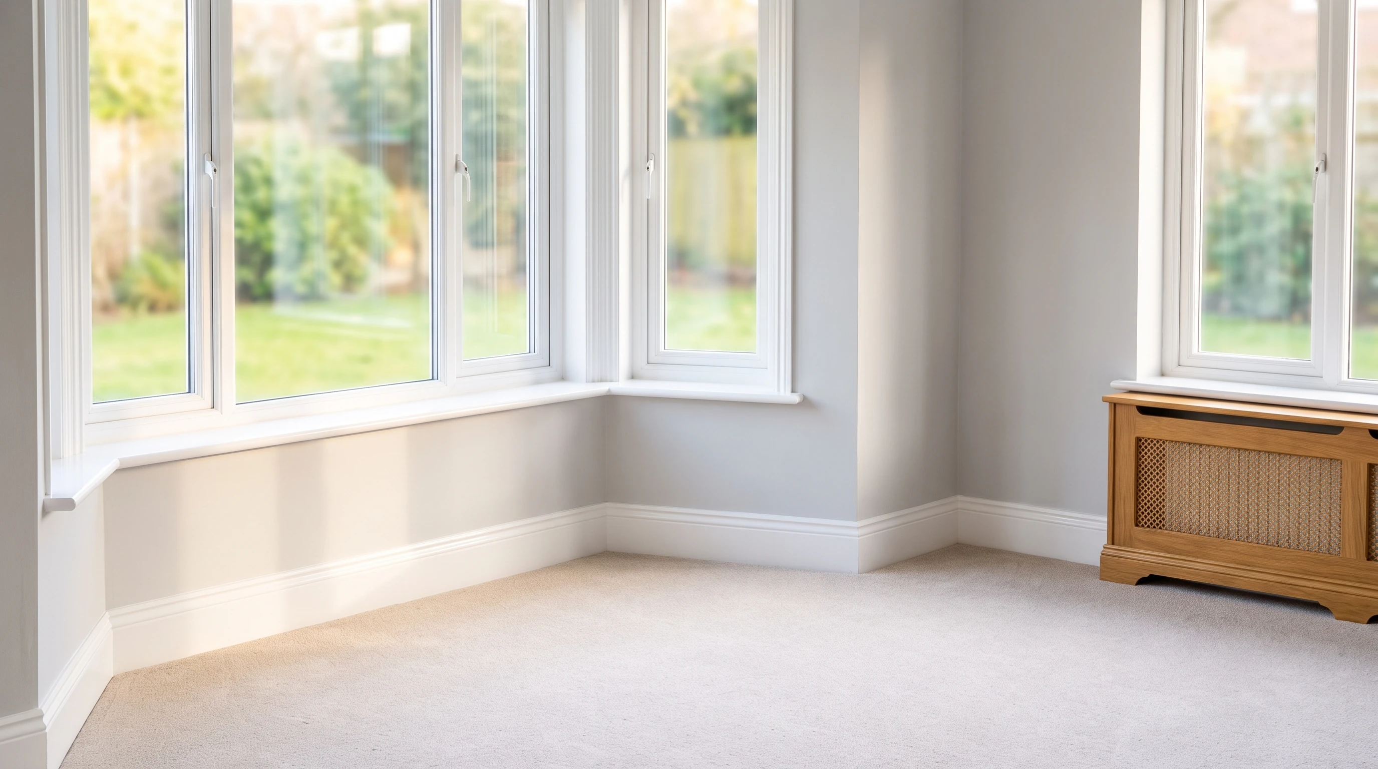 Empty, spotless rental property after an end of tenancy clean in Stenson Fields
